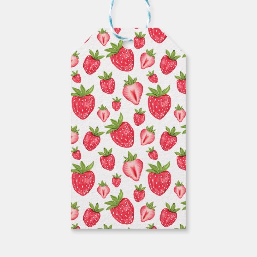 Berry First Strawberry 1st jarig Partij Aangepast Cadeaulabel (Achterkant)