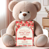 Berry First Strawberry Birthday Kaart