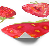 Berry First Strawberry Birthday Party Welcome Sign Poster (Hoek)