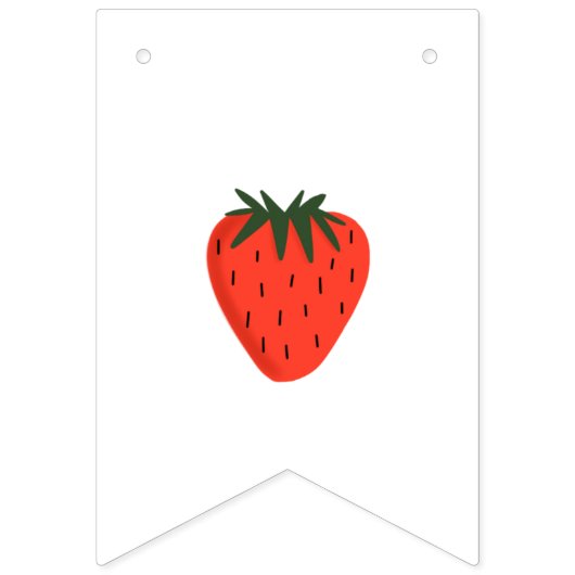 Berry First Strawberry Birthday Vlaggetjes (Eerste vlag)