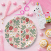 Berry First Strawberry Bouquet Verjaardag Papieren Bordje (Feest)