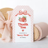 Berry First Strawberry Bow 1st Birthday Party Cadeaulabel