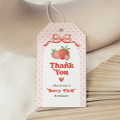 Berry First Strawberry Bow 1st Birthday Party Cadeaulabel