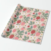 Berry First Strawberry Cadeaupapier (Uitgerold)
