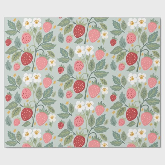 Berry First Strawberry Cadeaupapier (Vlak)