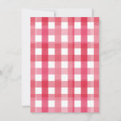 Berry First Strawberry Field Lijst 1e Verjaardag Kaart (Achterkant)