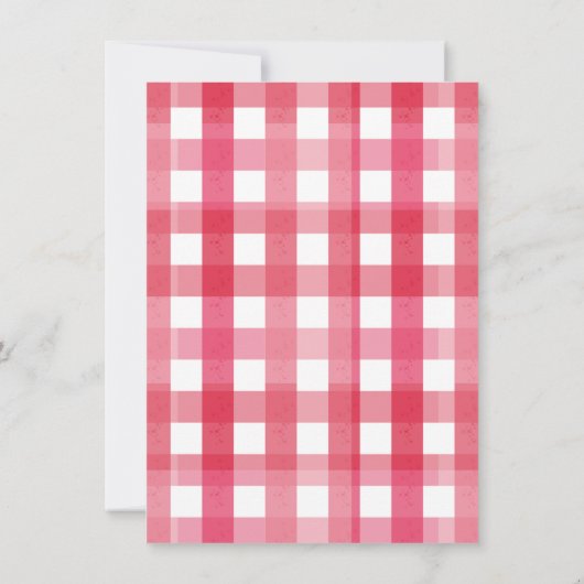 Berry First Strawberry Field Lijst 1e Verjaardag Kaart (Achterkant)