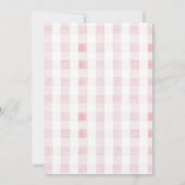 Berry First Strawberry Floral 1e Verjaardag Foto Kaart (Achterkant)