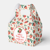 Berry First Strawberry Girl 1e verjaardag Bedankdoosjes (Achterkant)