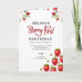 Berry First Strawberry Girl 1e verjaardag foto (Voorkant)