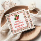 Berry First Strawberry Girl 1e verjaardag Servet