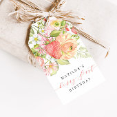 Berry First Strawberry Summer 1st Birthday | Voorr Cadeaulabel