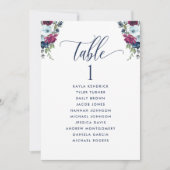 Berry Floral, Zitplankards met gastnamen (Voorkant)