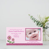 Berry Flower Garden 8x4 Foto Aankondiging Geboorte (Staand voorkant)