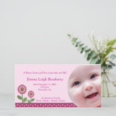 Berry Flower Garden 8x4 Foto Aankondiging Geboorte (Staand voorkant)