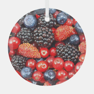 Berry-Fresh achtergrond mozaïek Glas Ornament