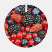 Berry-Fresh achtergrond mozaïek Glas Ornament (Achterkant)