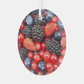Berry-Fresh achtergrond mozaïek Glas Ornament (Voorkant links)
