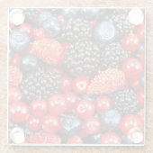 Berry-Fresh achtergrond mozaïek Glazen Onderzetter (Achterkant)