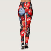 Berry-Fresh achtergrond mozaïek Leggings (Achterkant)