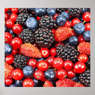 Berry-Fresh achtergrond mozaïek Poster