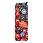 Berry-Fresh achtergrond mozaïek Thermosbeker (Gedraaid links)