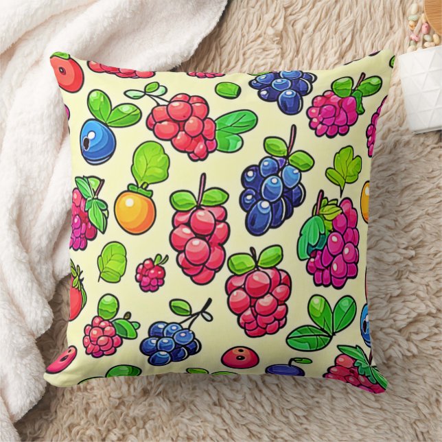Berry Fruit Pattern Design Kussen (Deken)