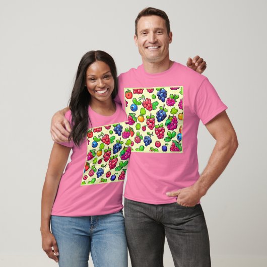 Berry Fruit Pattern Design T-shirt (Unisex)