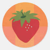 Berry Fruit Strawberry Ronde Sticker (Voorkant)