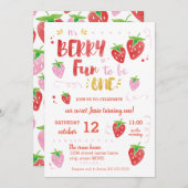 Berry Fun om 1 eerjarig feest te worden Kaart (Voorkant / Achterkant)