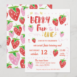 Berry Fun om 1 eerjarig feest te worden Kaart