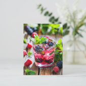 Berry Gin Cocktail – Fresh Mix Feestdagenkaart (Staand voorkant)