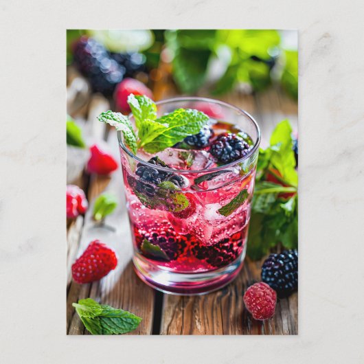 Berry Gin Cocktail – Fresh Mix Feestdagenkaart (Voorkant)