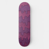 Berry Glitter Drip Donker Paarse & Roze Smelten Persoonlijk Skateboard (Voorkant)
