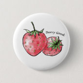 Berry Good Fun - Strawberry Delight Ronde Button 5,7 Cm (Voorkant)