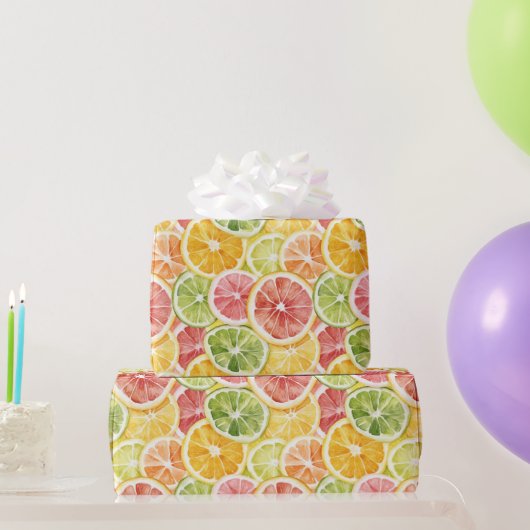 Berry Green Lim Orange Pink Fruit Bridal Shower Cadeaupapier (Feestgeschenken)