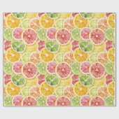 Berry Green Lim Orange Pink Fruit Bridal Shower Cadeaupapier (Vlak)