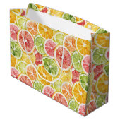 Berry Green Orange Pink Fruit Bridal Shower Groot Cadeauzakje (Achterkant Gekanteld)