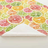 Berry Green Orange Pink Fruit   Sherpa Deken (3/4)