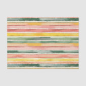 Berry Green Orange Pink Fruity Stripes Birthday Tissuepapier (Voorkant)