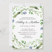 Berry Greenery Rehearsal Dinner Invitation Kaart (Voorkant)