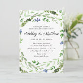 Berry Greenery Rehearsal Dinner Invitation Kaart (Staand voorkant)