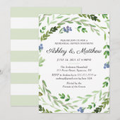 Berry Greenery Rehearsal Dinner Invitation Kaart (Voorkant / Achterkant)