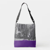 Berry&Grey, Abstract Art Crossbody Tas (Achterkant)