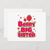 Berry grote zus - Schattigee aardbei woordspeling Briefkaart (Voorkant / Achterkant)