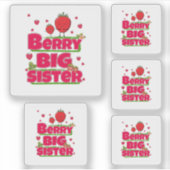 Berry grote zus - Schattigee aardbei woordspeling Sticker (Voorkant)