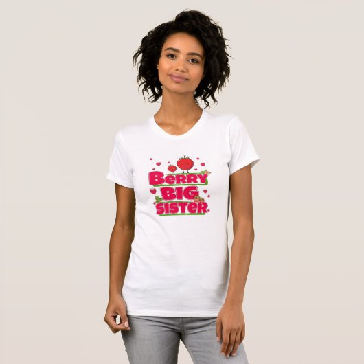 Berry grote zus - Schattigee aardbei woordspeling T-shirt (Voorkant volledig)