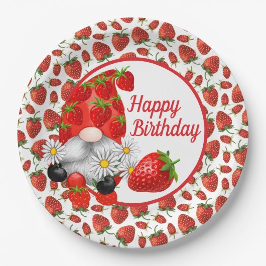 Berry Happy Gnome Papier Bord (Voorkant)