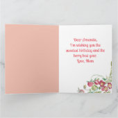 Berry Happy Strawberry Birthday Kaart (Binnen)