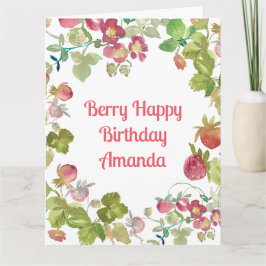 Berry Happy Strawberry Birthday Kaart